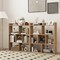 Costway 1/2 PCS 7-cube Bookcase Open Storage Shelf with Anti-tipping Kits for Living Room White/Black/Natural